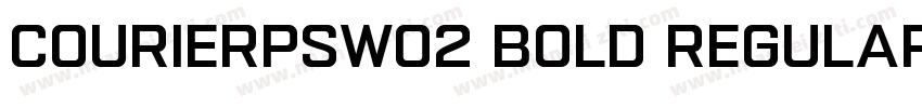 CourierPSW02 Bold Regular字体转换